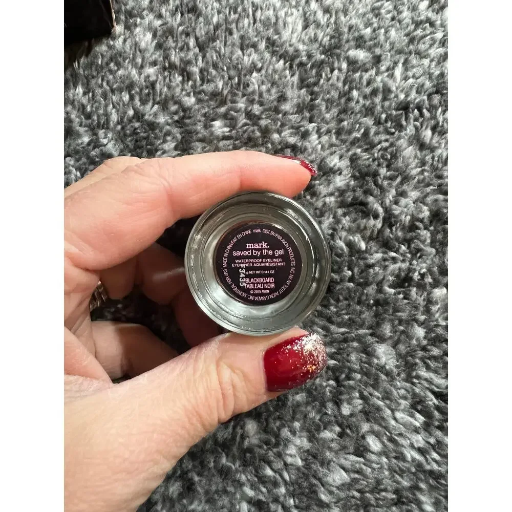 mark AVON Saved by the Gel Waterproof Eyeliner + Brush Black 4g Brand New in Box
